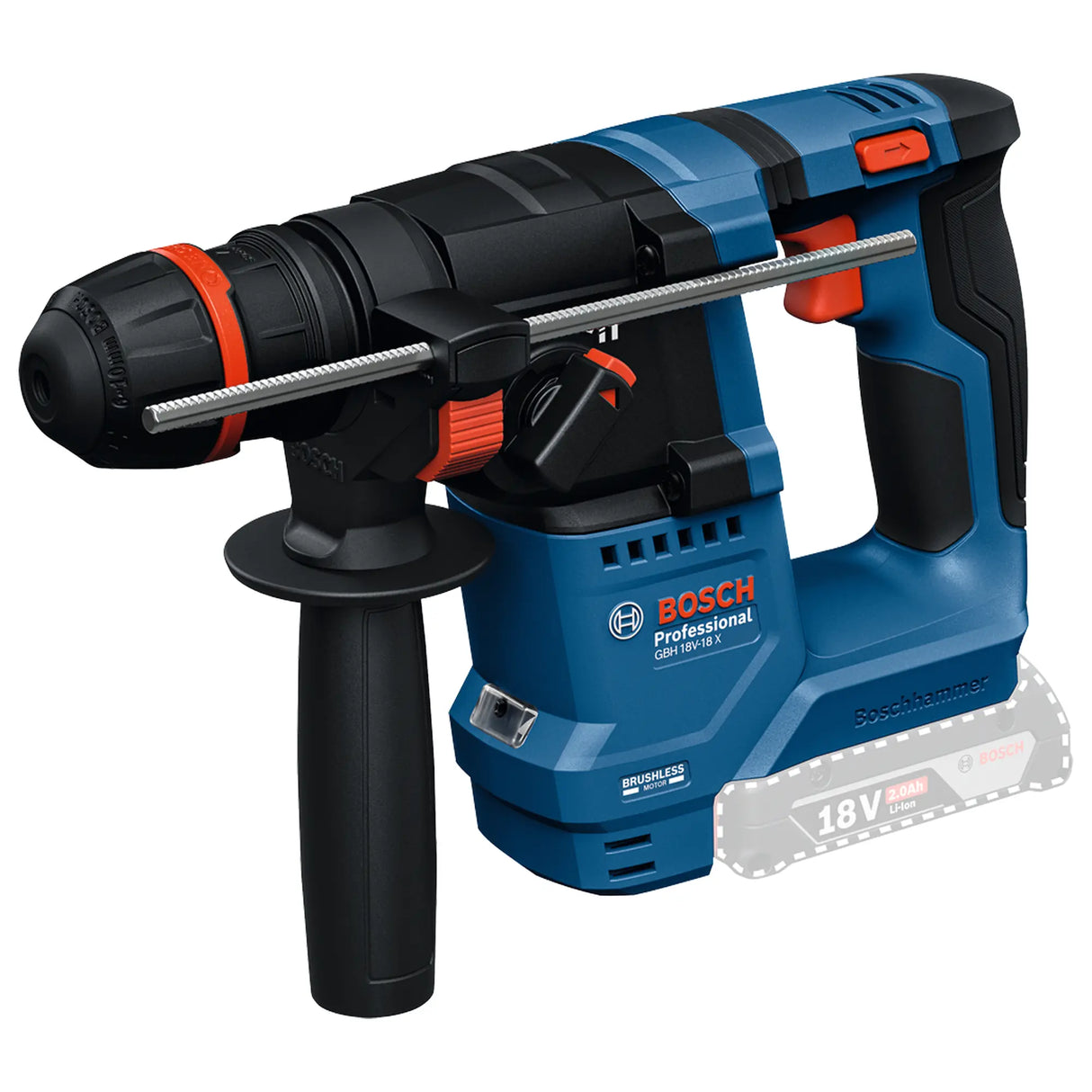 Martello Perforatore Bosch GBH 18V-18 X PRO 18V 2Ah