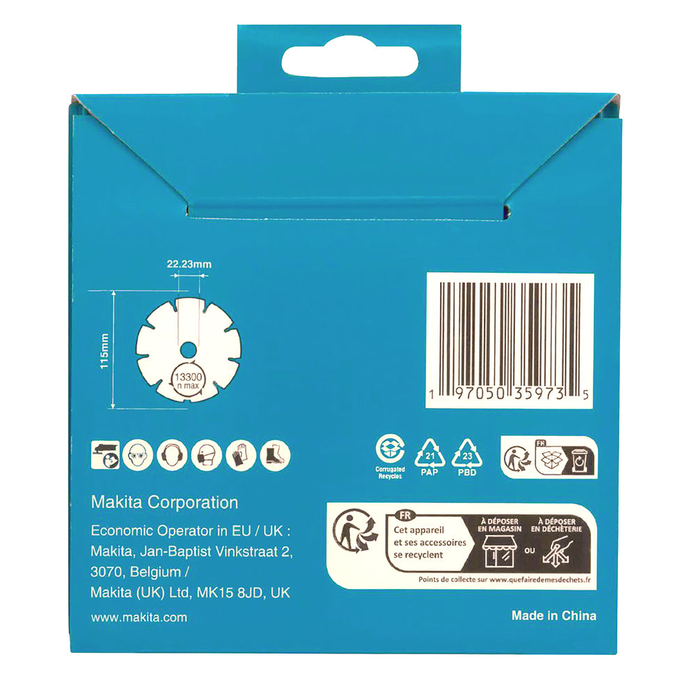 D-80070 – Segmentierte Diamanttrennscheibe Makita D-80070 115 mm - Bild 5