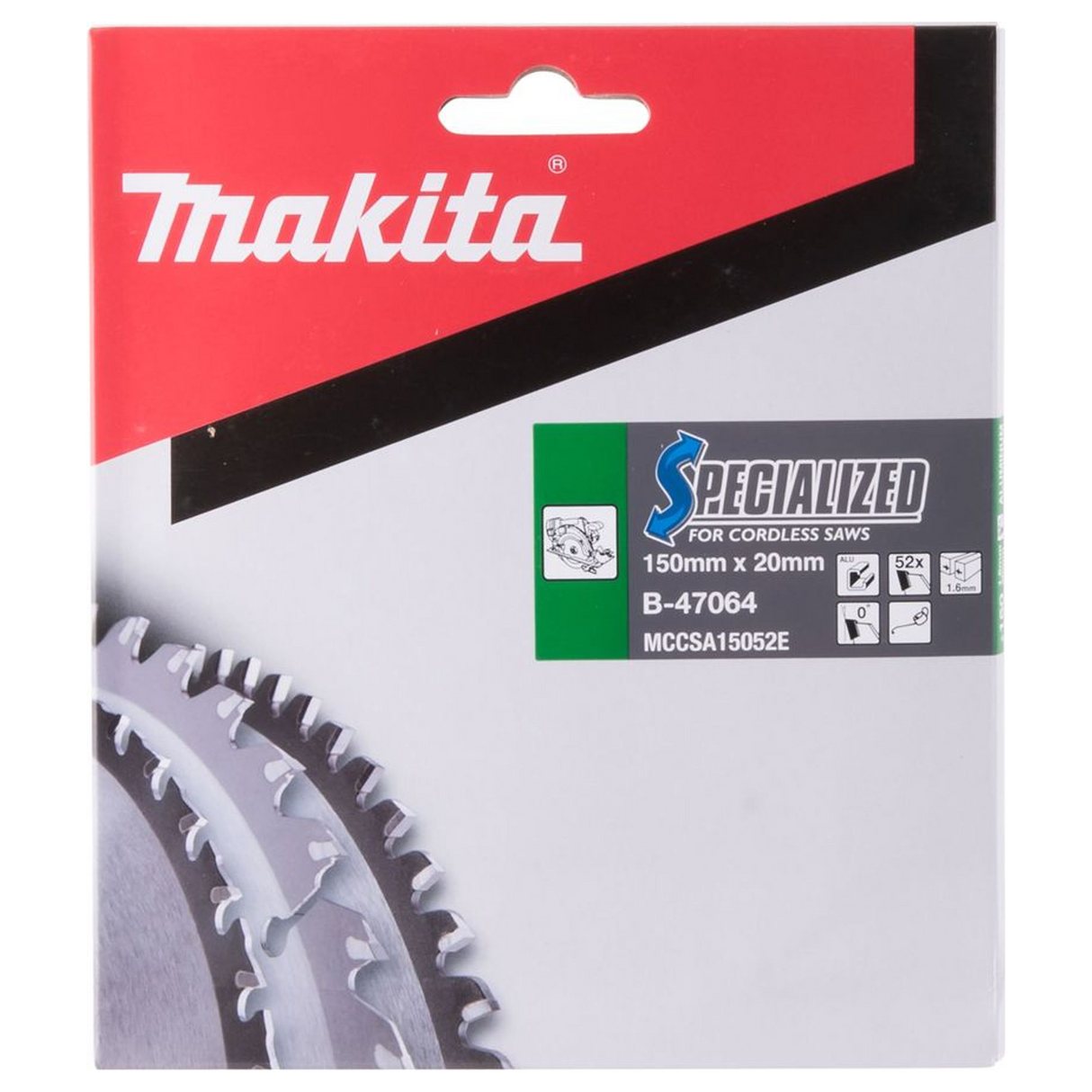 B-47064 - Kreissägeblatt Makita B-47064 150 mm 52T Aluminium - Bild 4