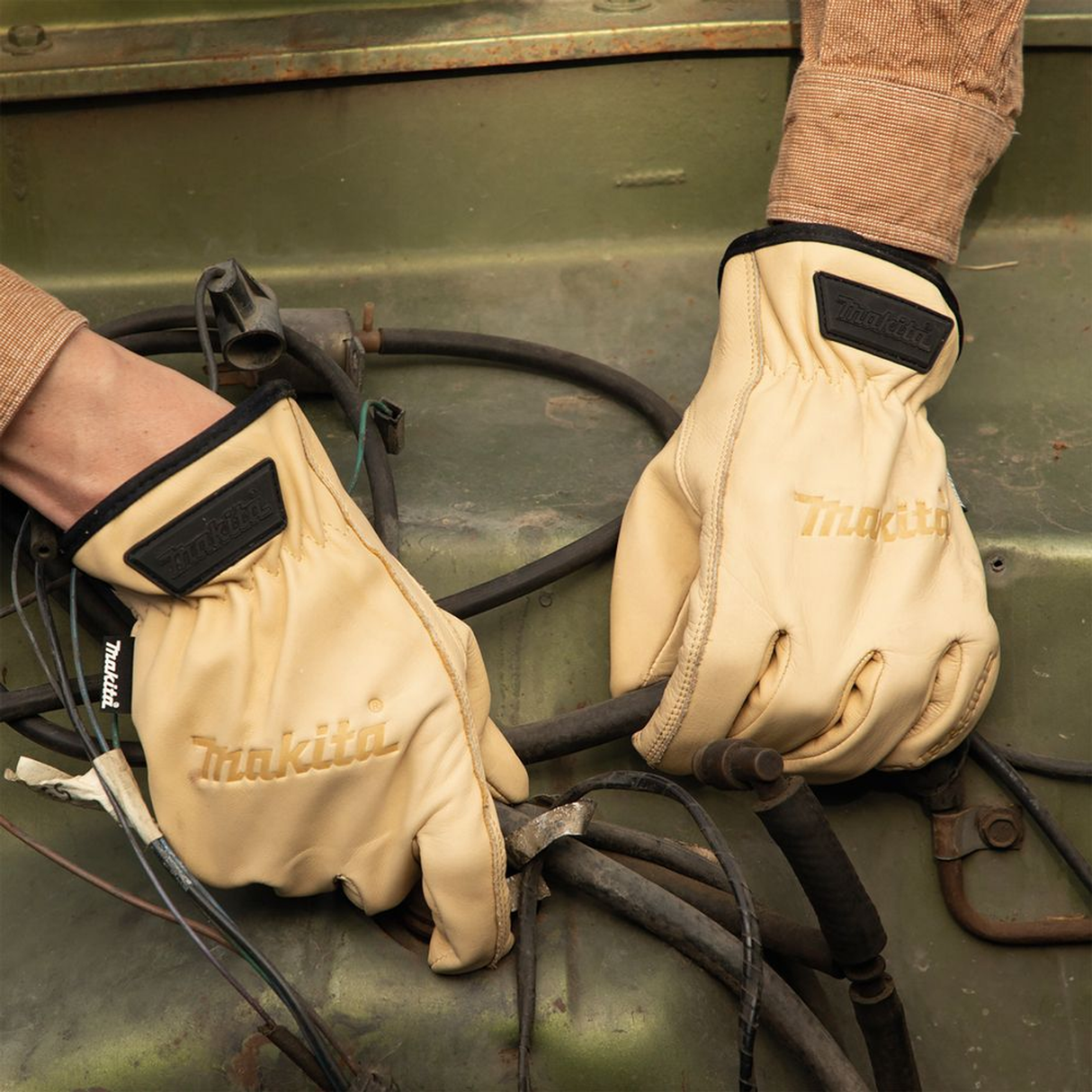 P-84632 - Arbeitshandschuhe Makita P-84632 Rindsleder-Fahrerleder Größe L - Abbildung 6