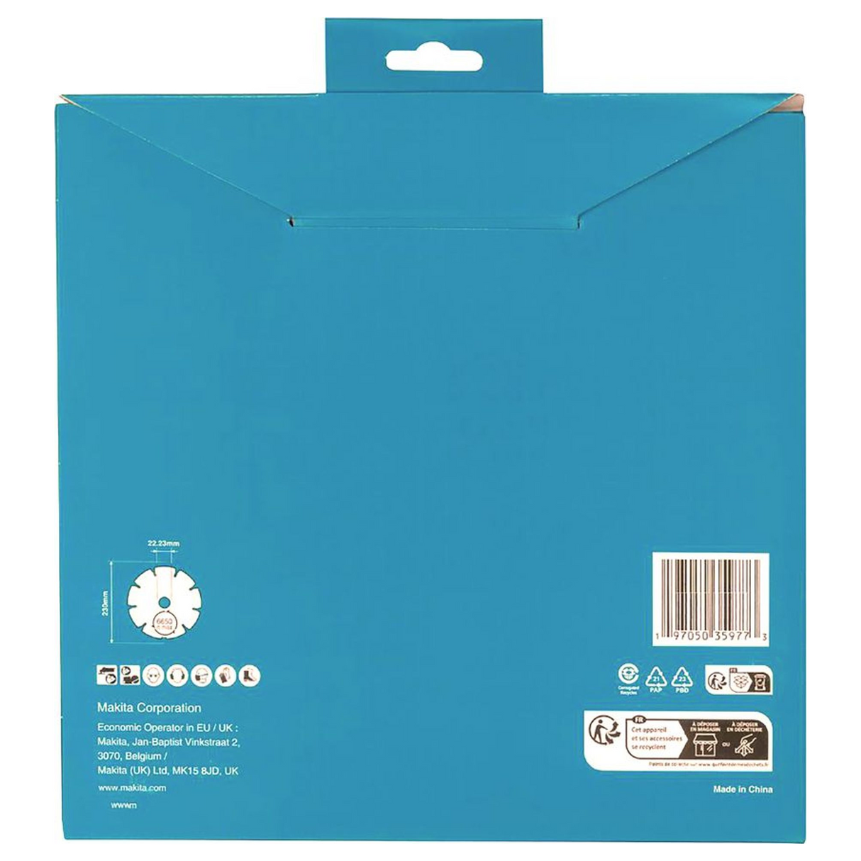 D-80117 – Segmentierte Diamanttrennscheibe Makita D-80117 230 mm Multimaterial - Bild 5