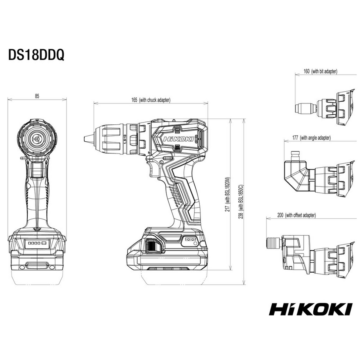 DS18DDQWRZ – HiKOKI DS18DDQWRZ 18V 2x2Ah Akku-Bohrschrauber – Bild 15
