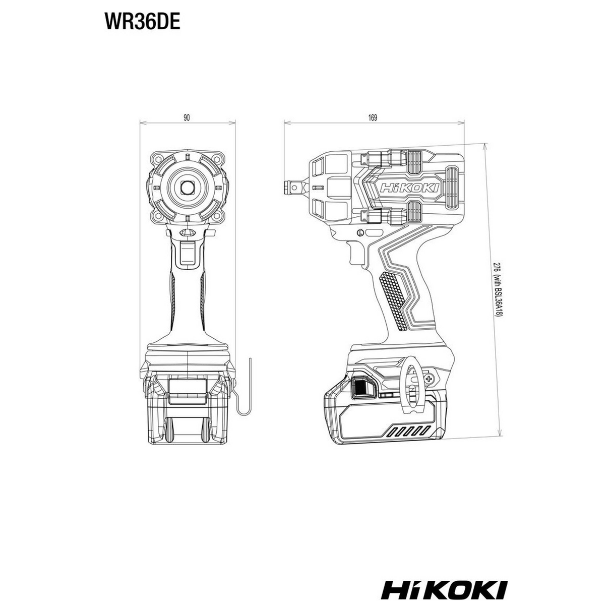 WR36DEW2Z – HiKOKI WR36DEW2Z 36V Schlagschrauber – Bild 11