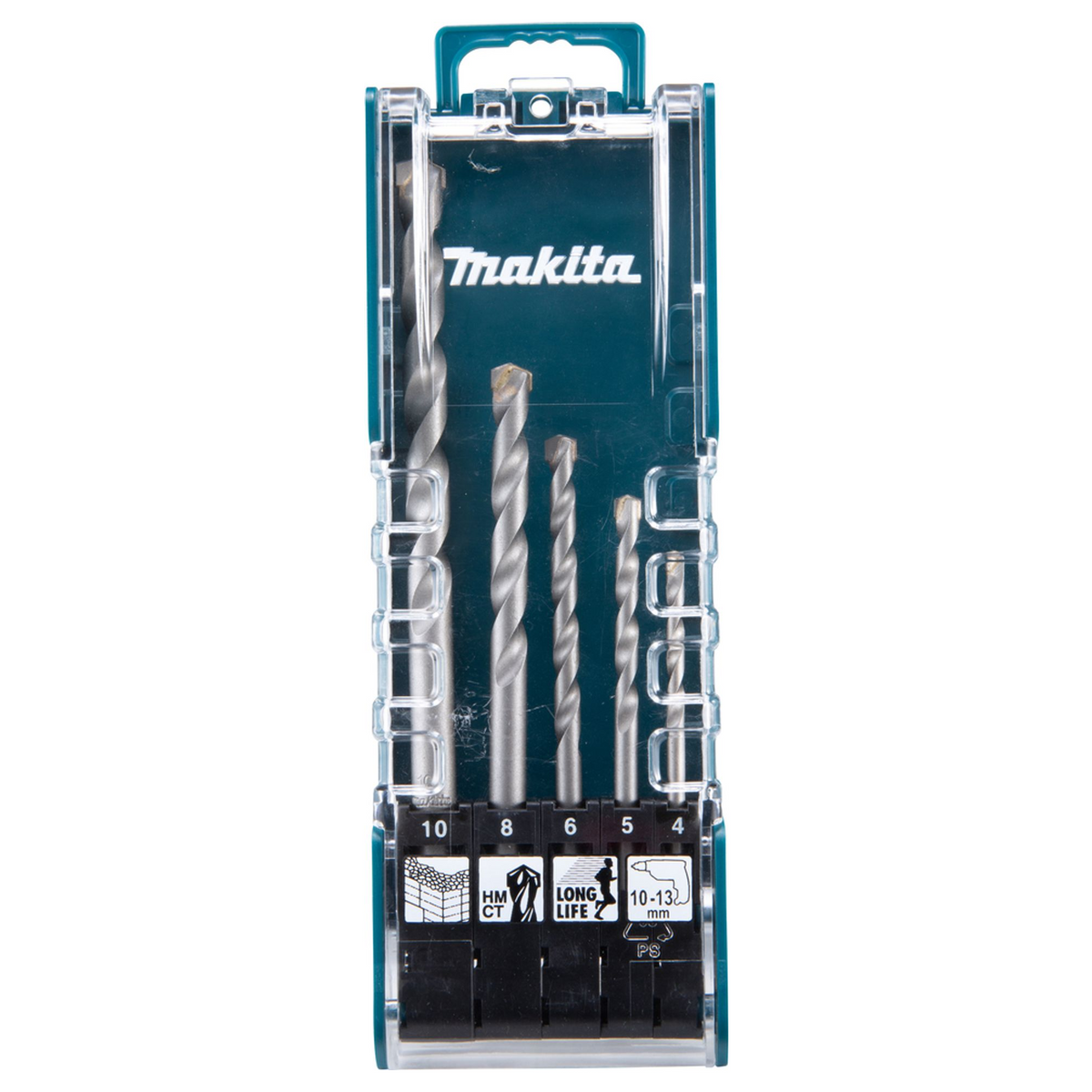 E-11536 - Set 5 Punte TCT per Muratura Makita E-11536 Codolo Cilindrico - Immagine 2