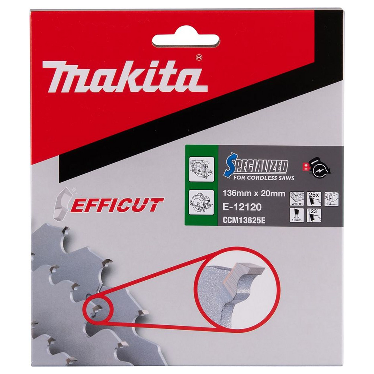 E-12120 - Kreissägeblatt Makita Efficut E-12120 136mm 25T - Bild 4