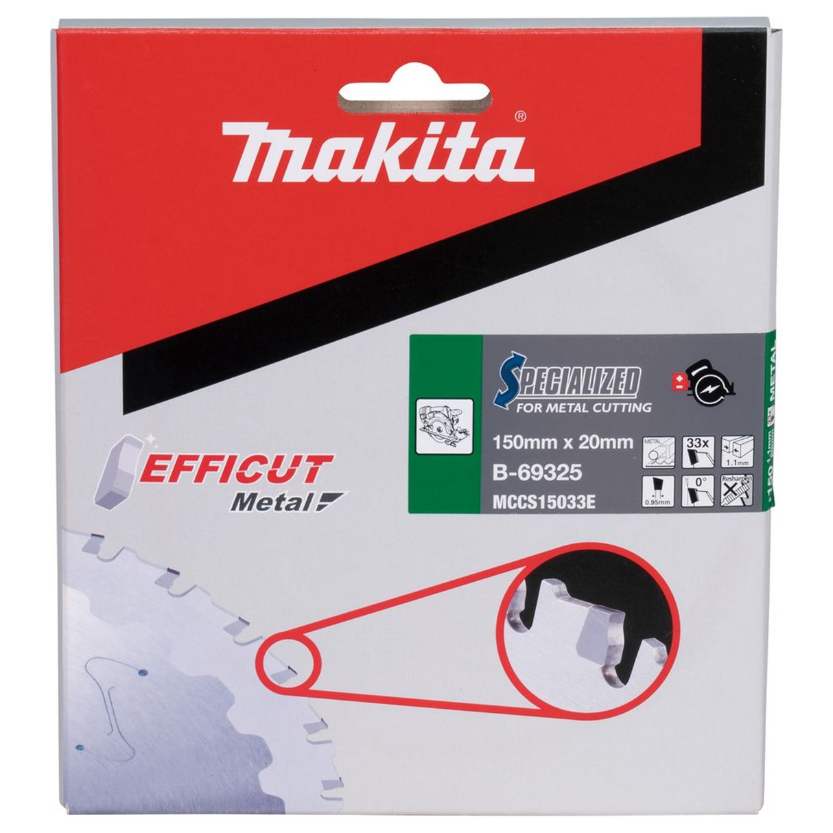 B-69325 - Kreissägeblatt Makita Efficut B-69325 150mm 33T - Bild 4
