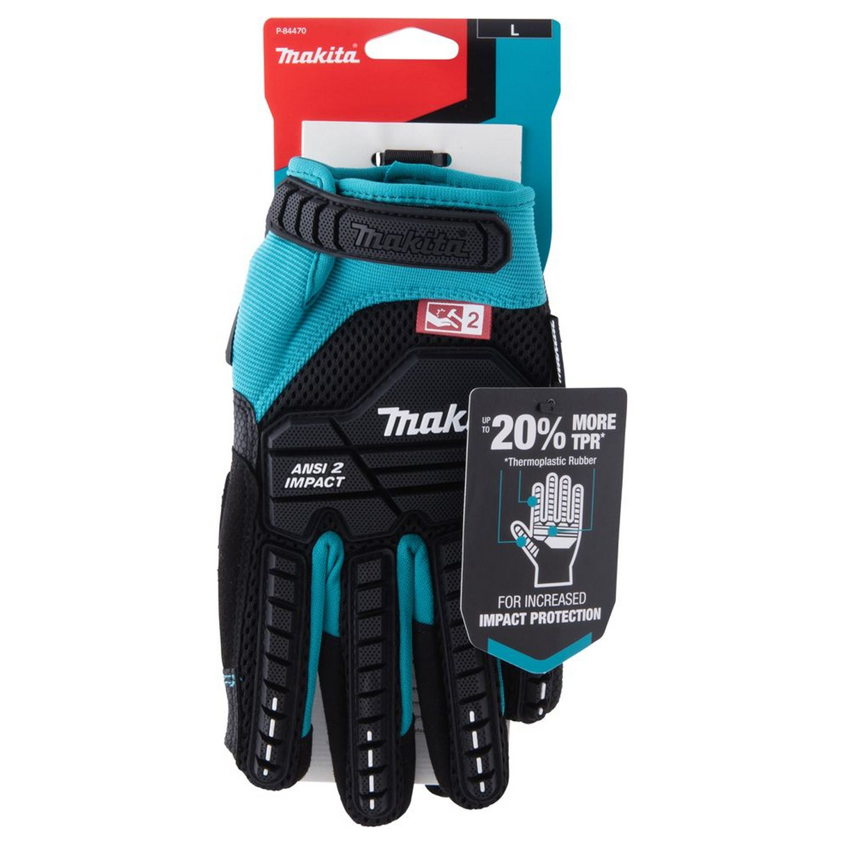 P-84470 - Handschuhe Makita P-84470 Stoßfeste Abbruchvorrichtung Größe L - Abbildung 15