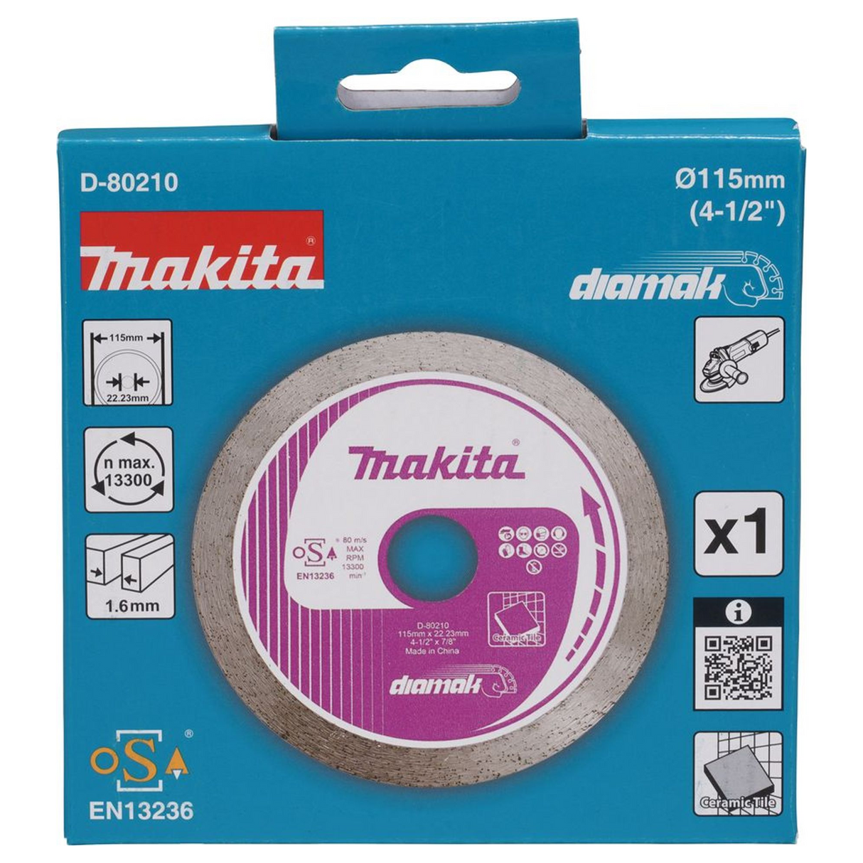 D-80210 - Diamantscheibe Makita D-80210 115 mm durchgehende Krone – Abbildung 4
