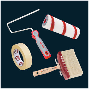 Farbroller und Pinsel