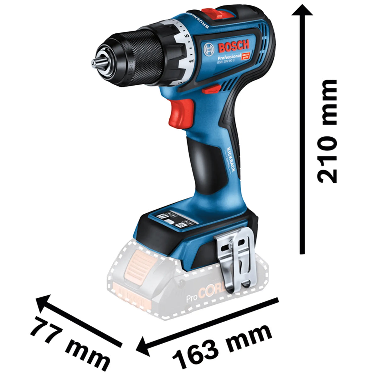 Trapano Avvitatore Bosch GSR 18V-90 C 4Ah