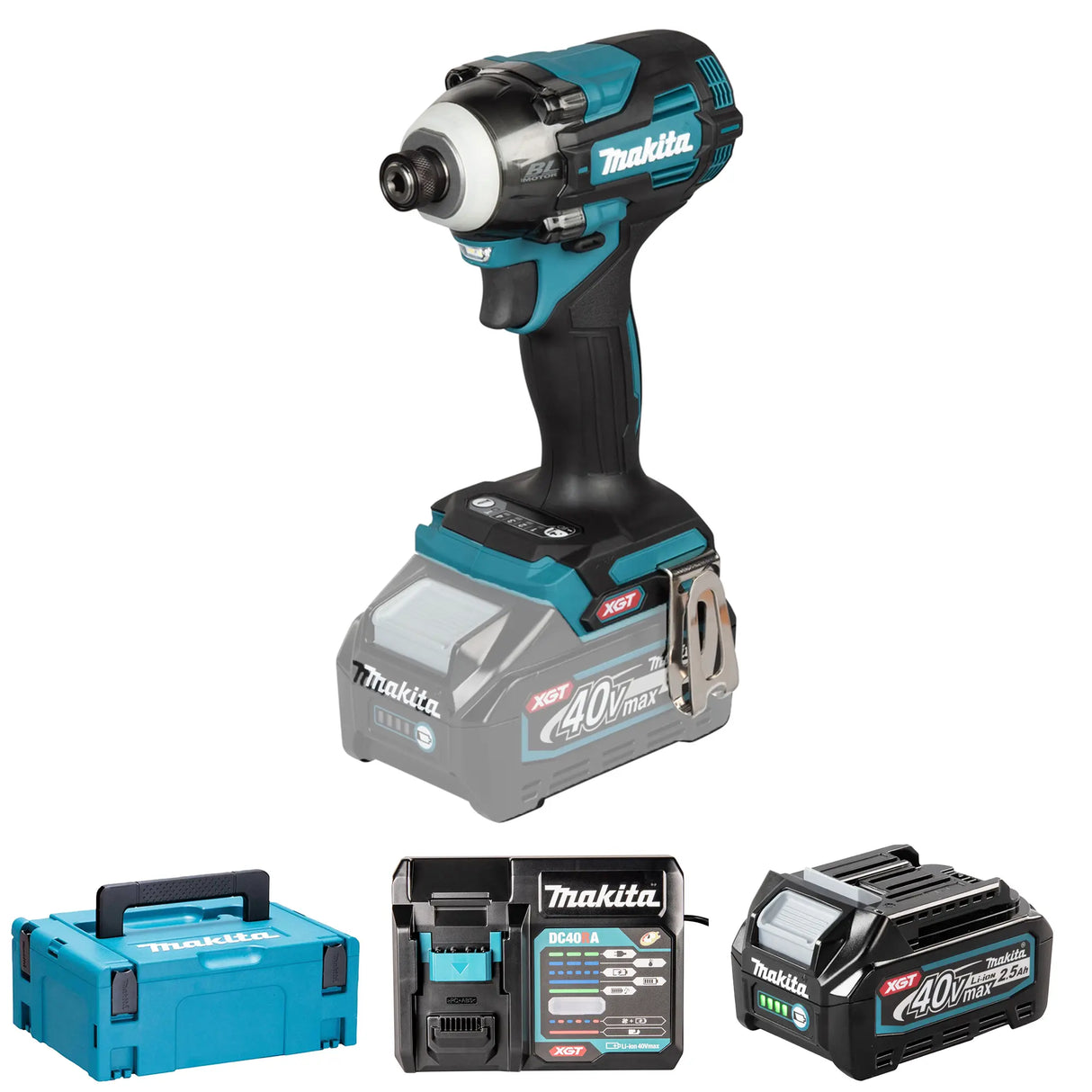 Avvitatore a impulsi Makita TD004GD201 40V 2.5Ah