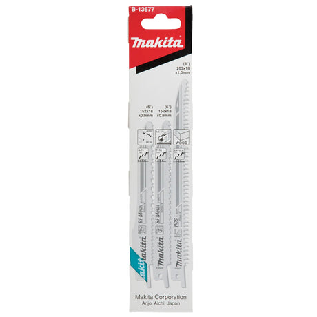 Set 3 lame Makita B-13677