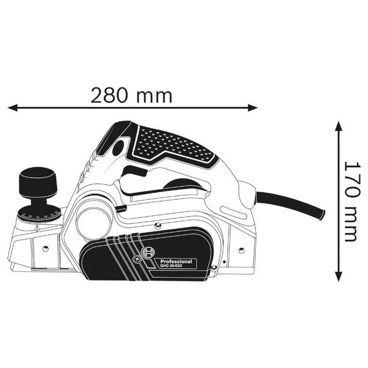 06015A4300 - Hobel Bosch GHO 26-82 D PRO 710W - Bild 17