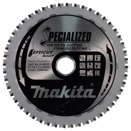 B-69331 - Kreissägeblatt Makita Efficut B-69331 150mm 48T - Bild 2