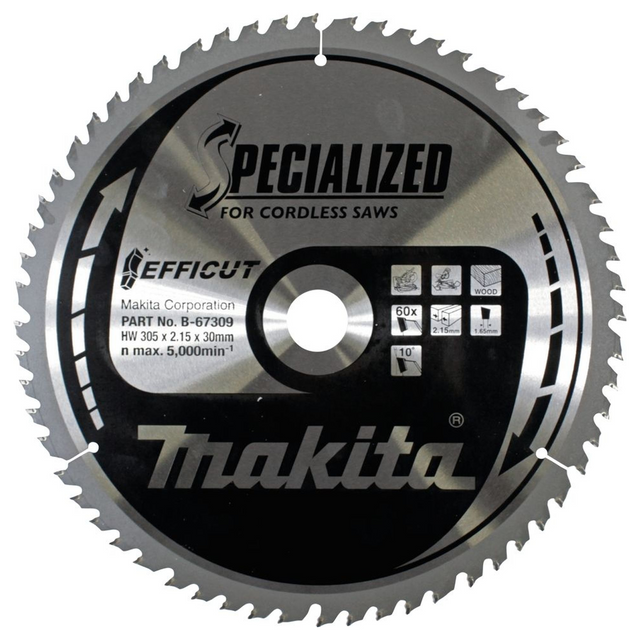 B-67309 - Efficut TCT Klinge Makita B-67309 305x30mm 60 Zähne - Abbildung 2