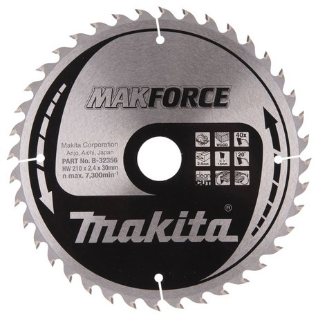 B-32356 - Kreissägeblatt Makita B-32356 210mm 40T - Bild 2
