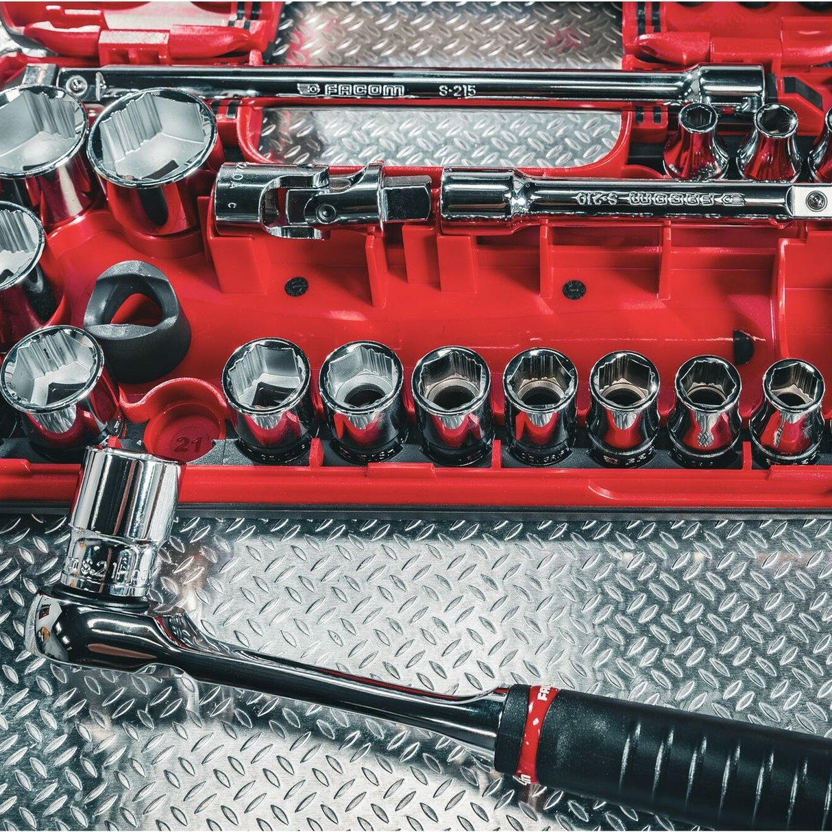 SL.DBOX1GRPPB - Set Chiavi a Bussola Facom SL.DBOX1GRPPB 1/2" OGV Grip 21 Pezzi - Immagine 8