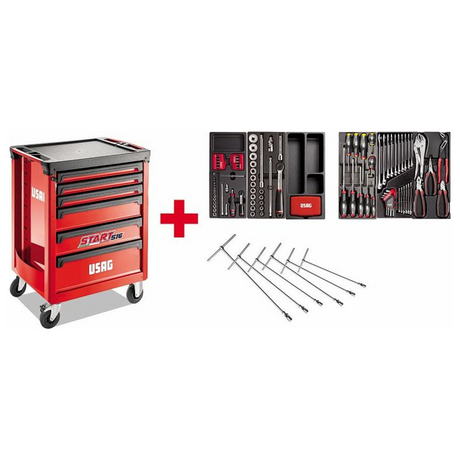 U05160629 - Warenkorb USAG START 516 ST6PA mit 142-teiligem Autoreparatur-Sortiment
