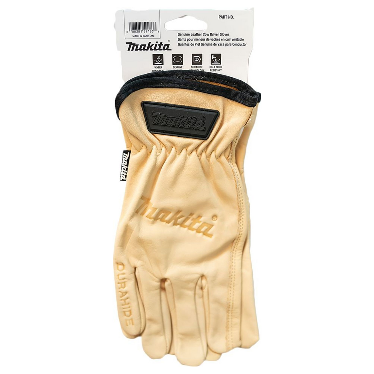 P-84632 - Arbeitshandschuhe Makita P-84632 Rindsleder-Fahrerleder Größe L - Abbildung 4