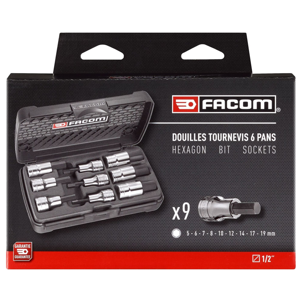STM.J9APB – FACOM STM.J9APB 1/2"-Sechskant-Steckschlüsselsatz, 9-teilig – Abbildung 2