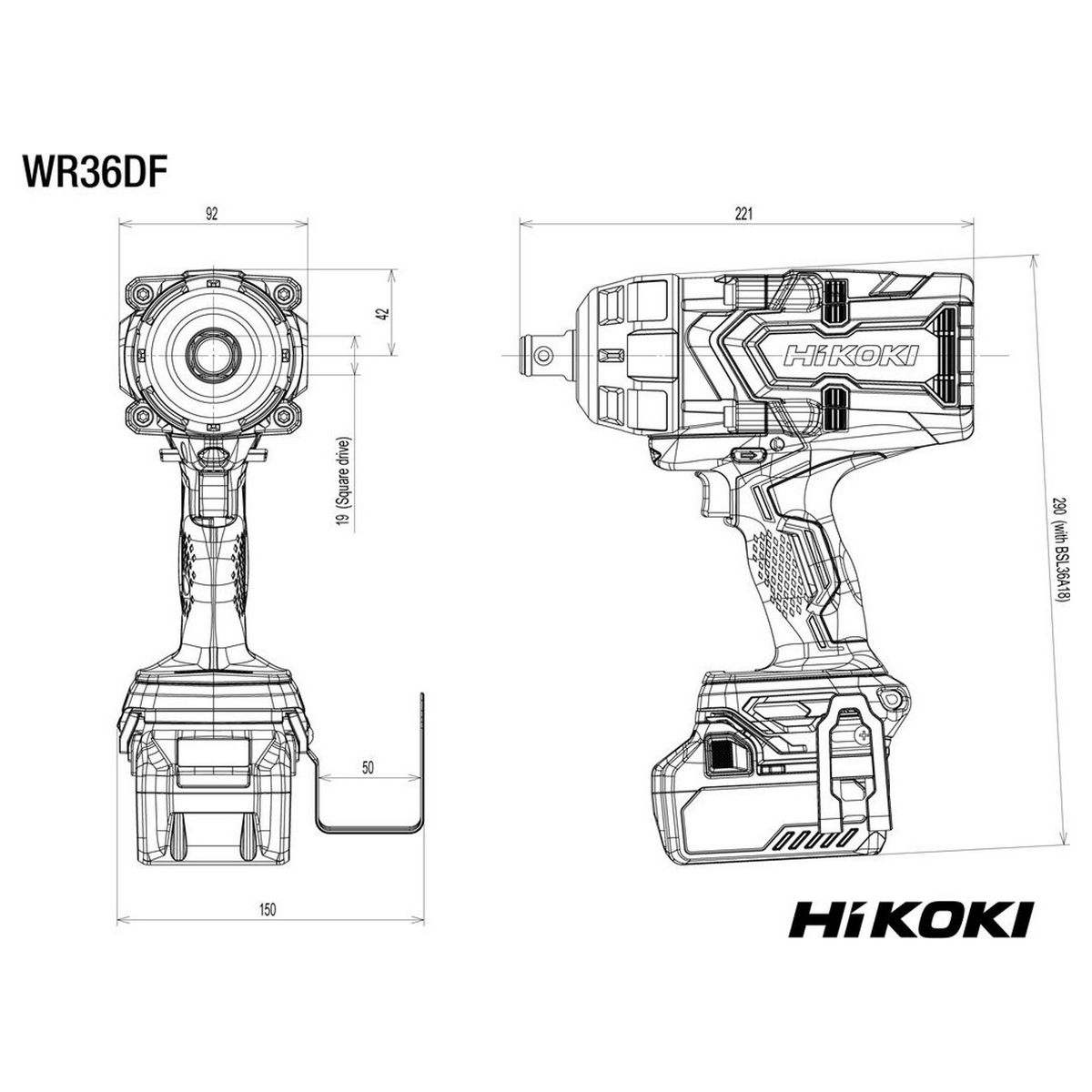 WR36DFW2Z – HiKOKI WR36DFW2Z 36V Schlagschrauber – Bild 11