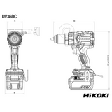 DV36DCWRZ – HiKOKI DV36DCWRZ 36V Akku-Schlagbohrmaschine – Bild 10