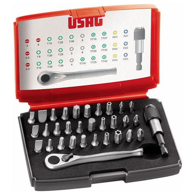 U06920042 - Schraubendreher-Einsatzset USAG 692 J32 32-teiliger 1/4"-Aufsatz