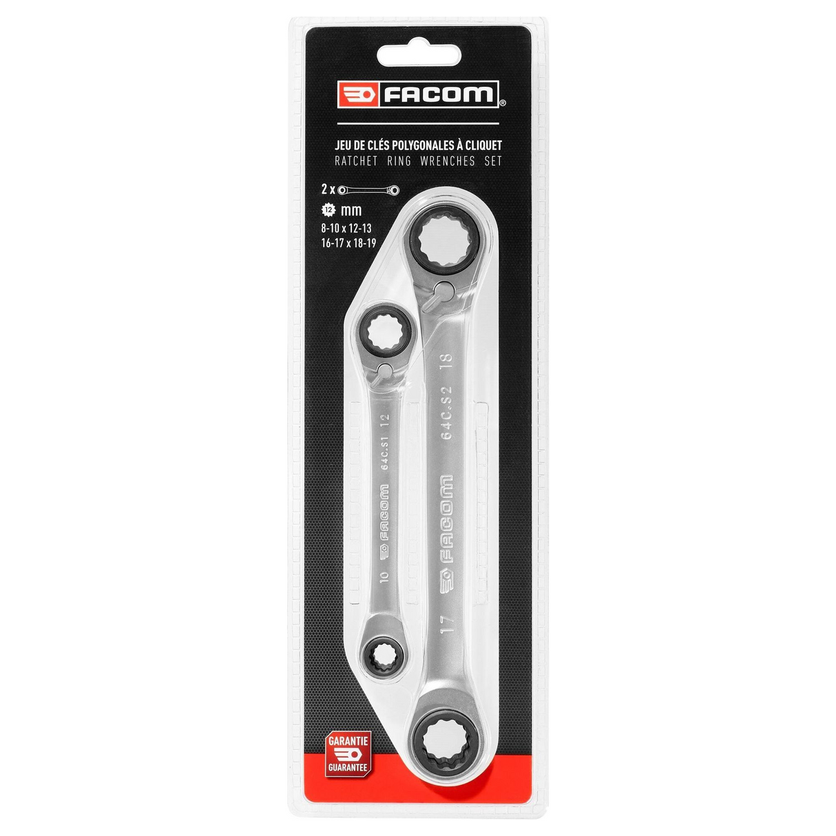 64C.J2PB - Set Chiavi a Cricchetto Facom 64C.J2PB 2 pz - Immagine 6