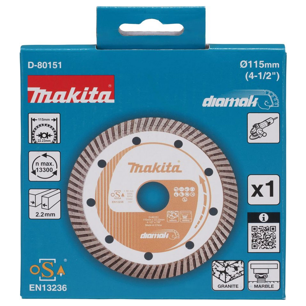 D-80151 - Diamantscheibe Makita D-80151 115 mm Marmor-Granit - Bild 4