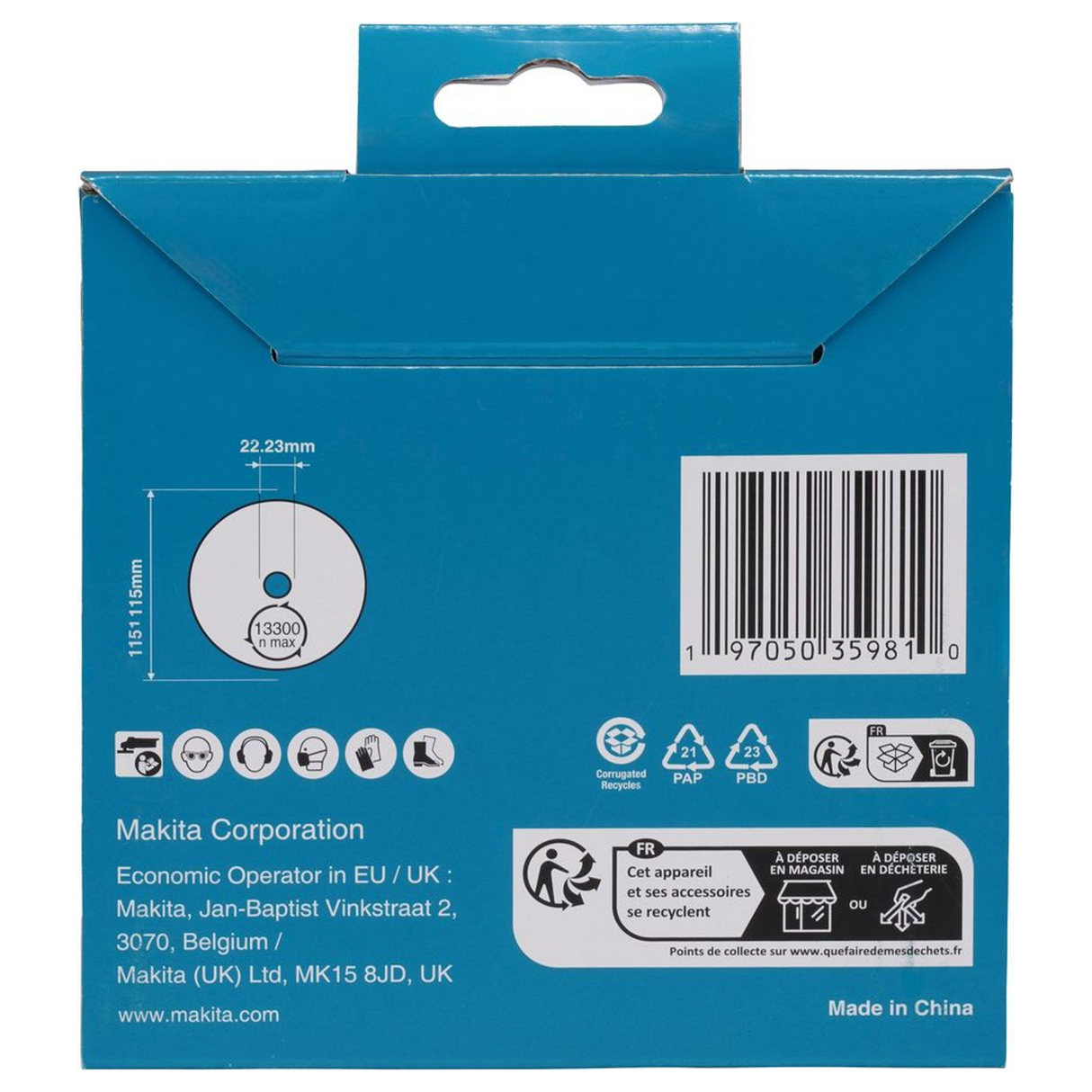 D-80151 - Diamantscheibe Makita D-80151 115 mm Marmor-Granit - Bild 5