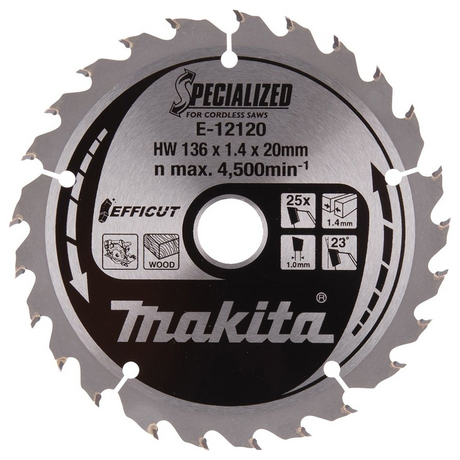 E-12120 - Kreissägeblatt Makita Efficut E-12120 136mm 25T - Bild 2