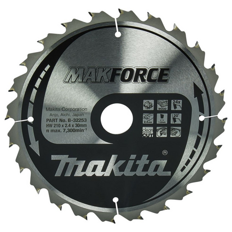 B-32253 - Kreissägeblatt Makita Makforce B-32253 210x30mm 24T - Bild 2