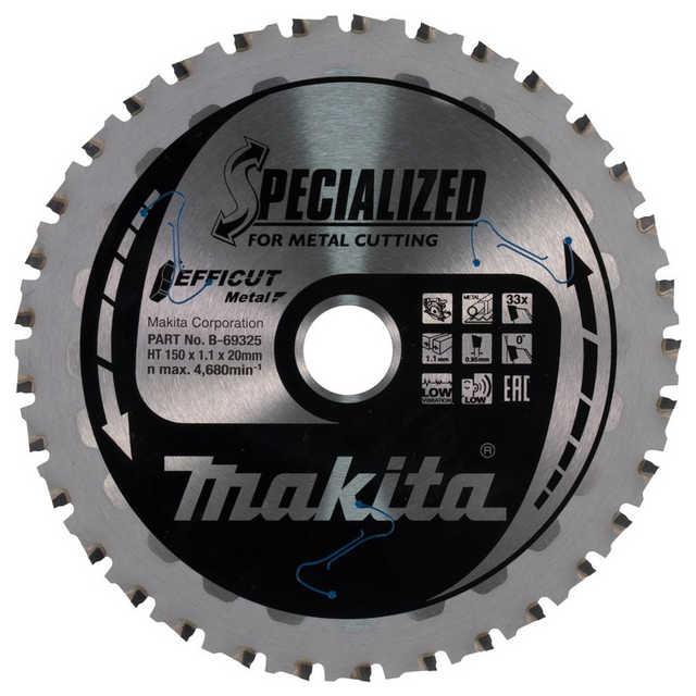 B-69325 - Kreissägeblatt Makita Efficut B-69325 150mm 33T - Bild 2