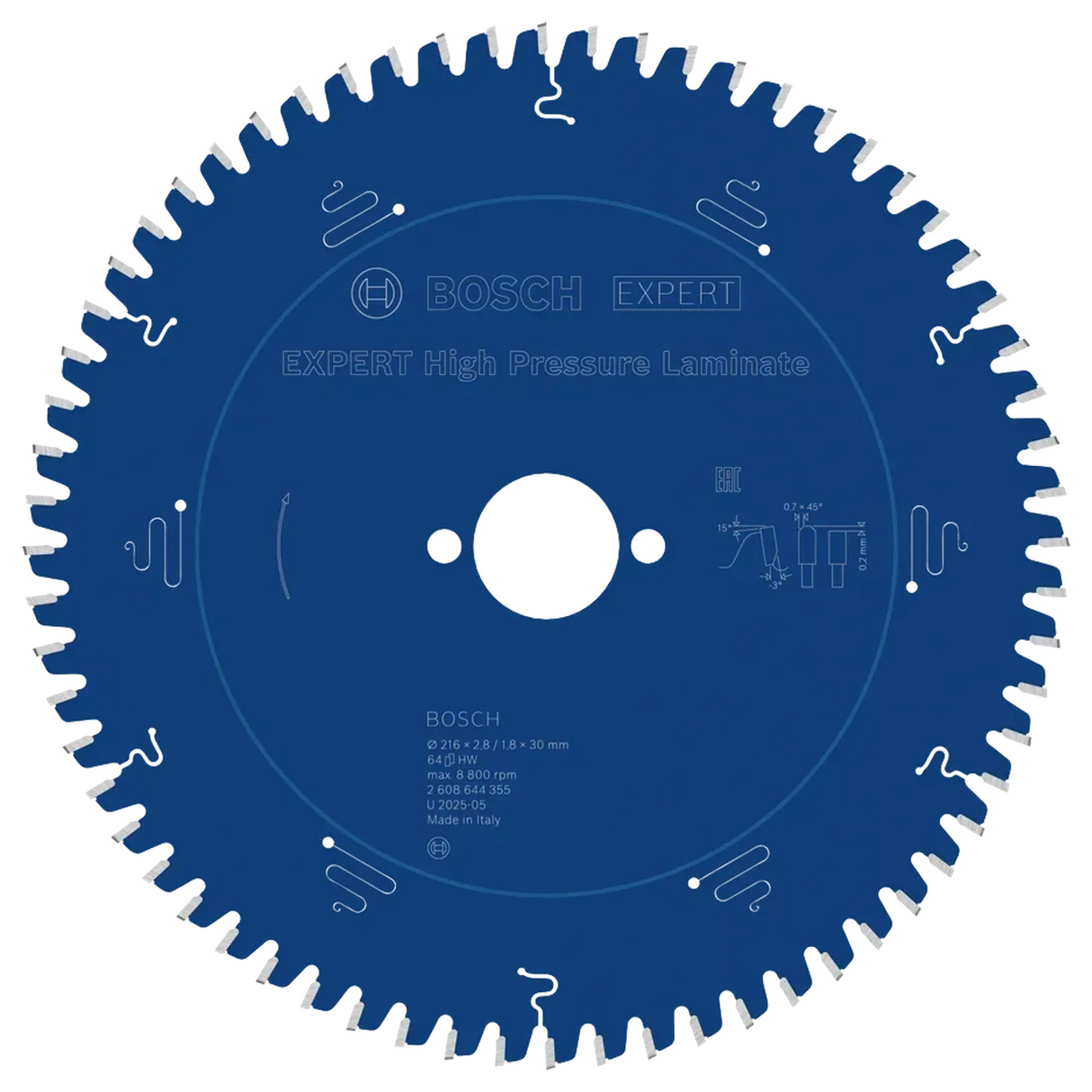 2608644355 - Kreissägeblatt Bosch Expert Hochdrucklaminat 216 mm