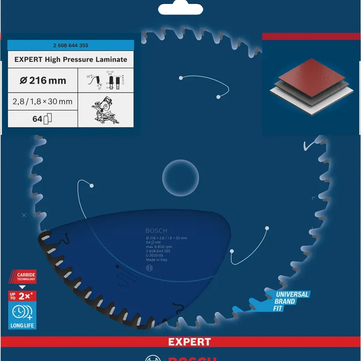 2608644355 - Kreissägeblatt Bosch Expert Hochdrucklaminat 216 mm – Abbildung 3