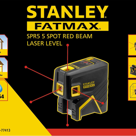 FMHT1-77413 - Laser-Nivelliergerät Stanley FatMax FMHT1-77413 5-Punkt-Rotlichtgerät – Bild 12