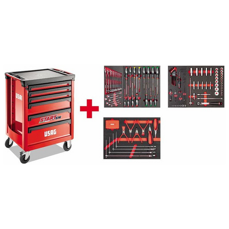 U05160627 - START Warenkorb USAG 516 ST6MA mit 155-teiligem Autoreparatur-Sortiment