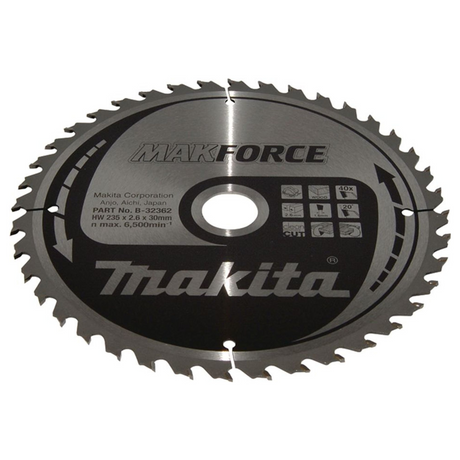 B-32362 - Kreissägeblatt Makita Makforce B-32362 235mm 40T - Bild 2