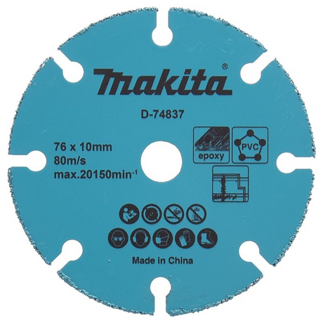 D-74837 - Trennscheibe aus Wolframkarbid Makita D-74837 76x10mm - Bild 2