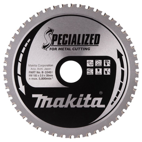 B-33451 - Spezialisiertes Hartmetall-Sägeblatt Makita B-33451 185x30mm 48T - Bild 2