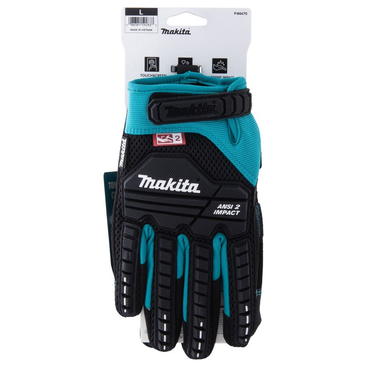 P-84470 - Handschuhe Makita P-84470 Stoßfeste Abbruchvorrichtung Größe L - Abbildung 16