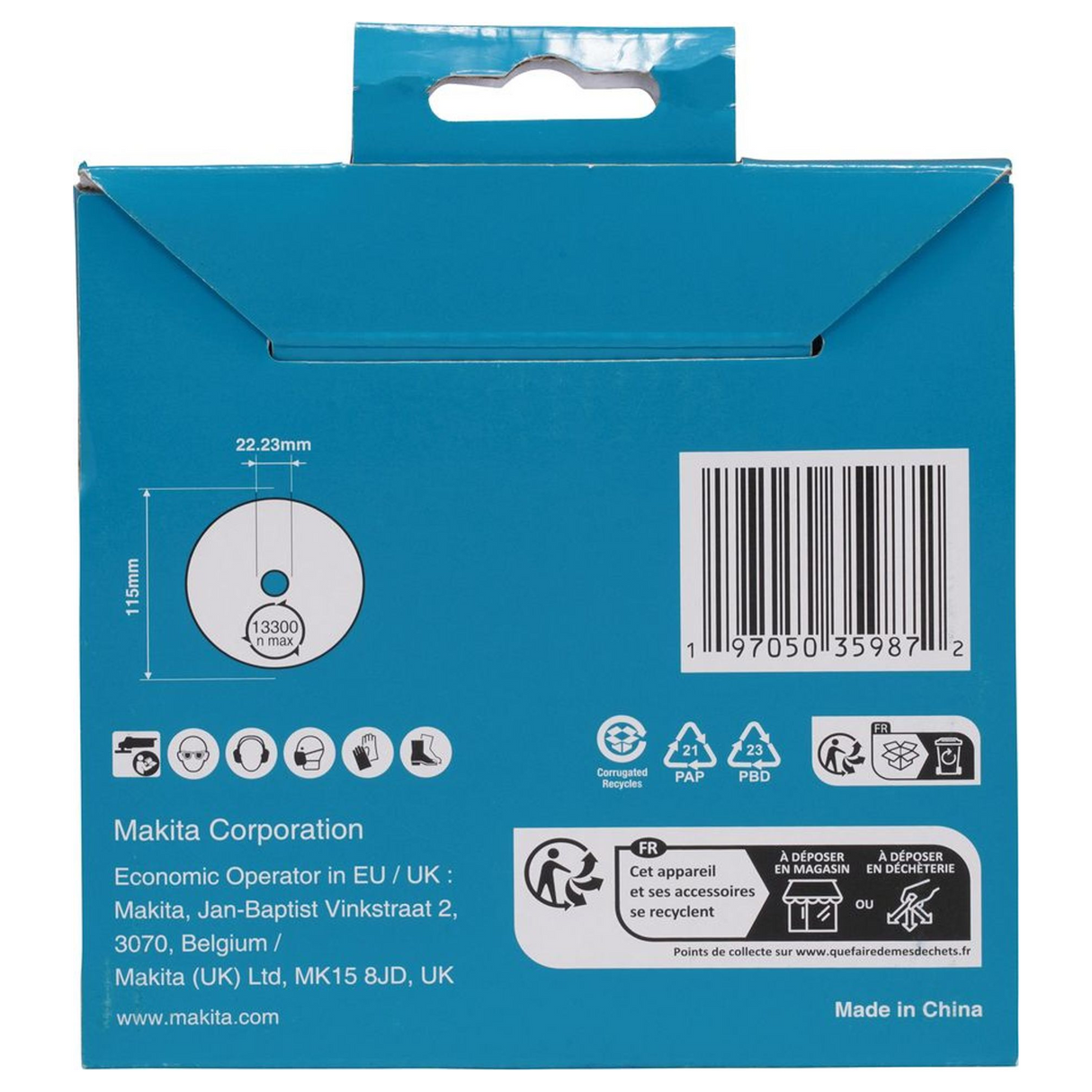 D-80210 - Diamantscheibe Makita D-80210 115 mm durchgehende Krone – Abbildung 5